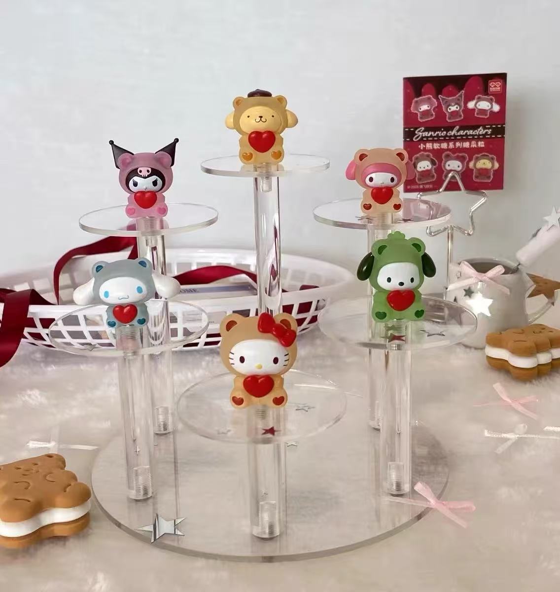 Sanrio Gummy Bear Candies Mini Bean Toy,2 In 1 Bag