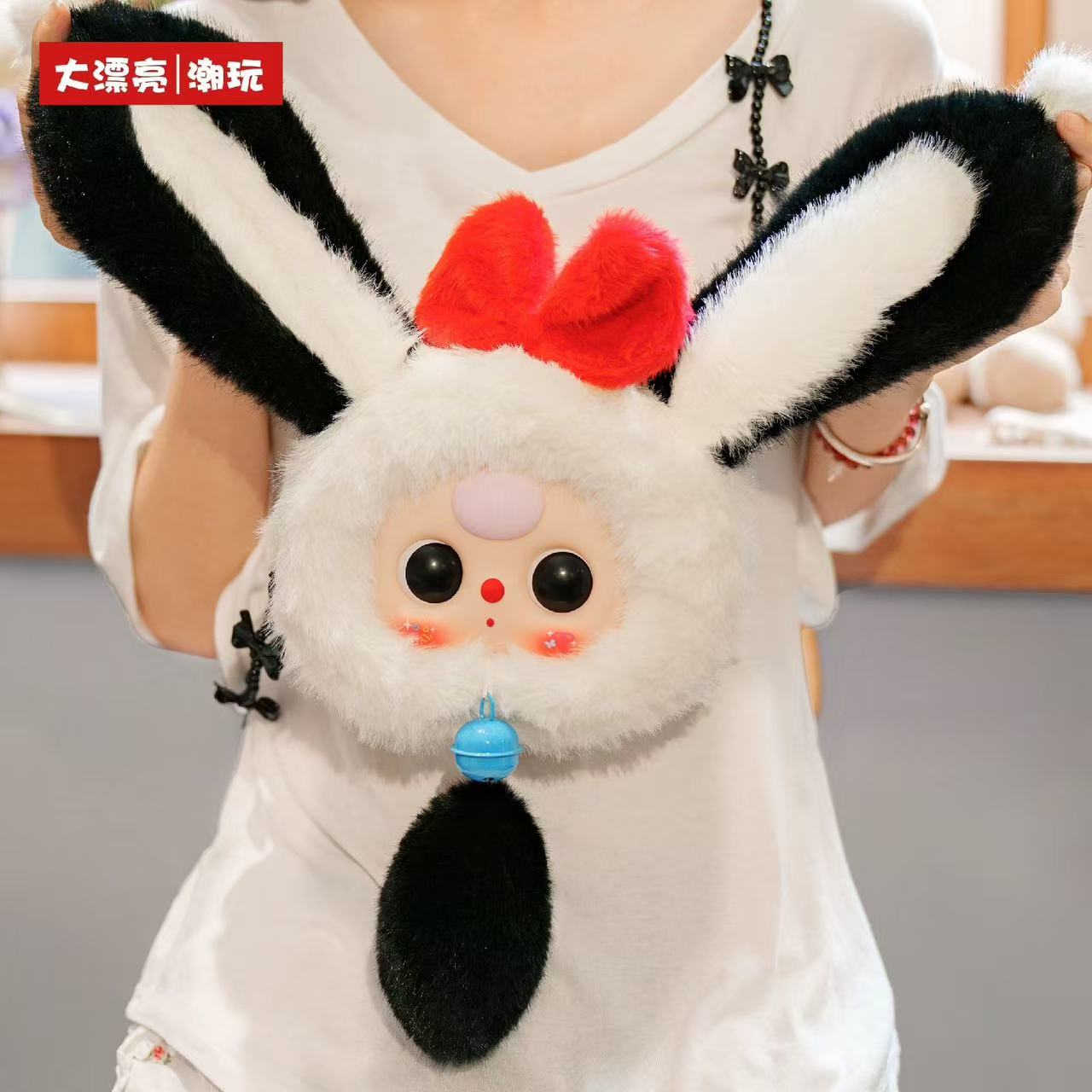 【NEW ARRIVAL-KIKI'S ROOM】Baby 3 Lucky Rabbit Zipper Bag Plush Doll