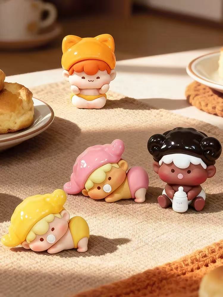 【NEW ARRIVAL-KIKI'S ROOM】Milk Puff Baby Mini Bean Toy,3 In 1 Can