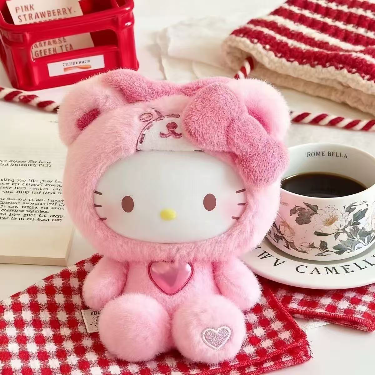 【NEW ARRIVAL-KIKI'S ROOM】Hello Kitty Teddy Pajamas Plush Doll