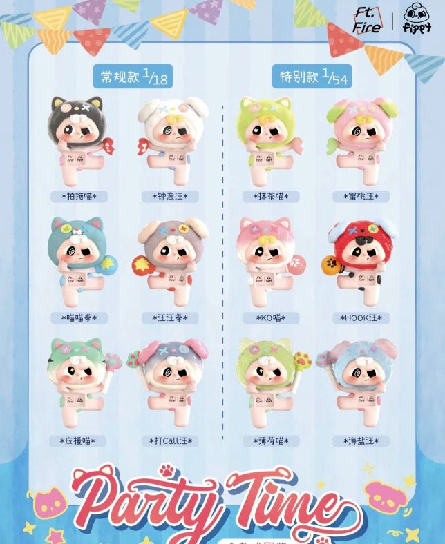 【NEW ARRIVAL】Pippy Party Time Fluffy Mini Figure,2 boxes