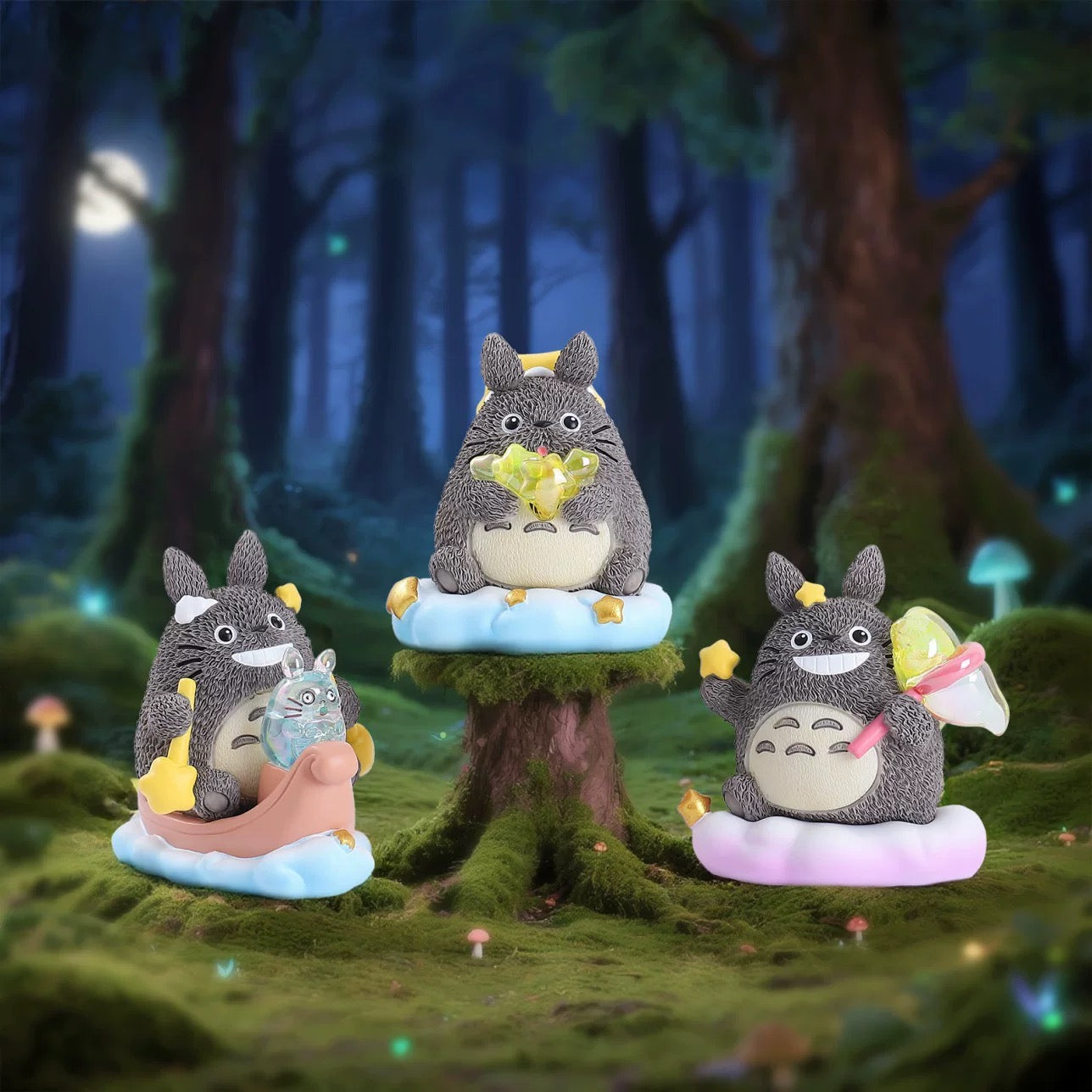 Ghibli The Invisible Totoro On The Road At Night Light,2 boxes