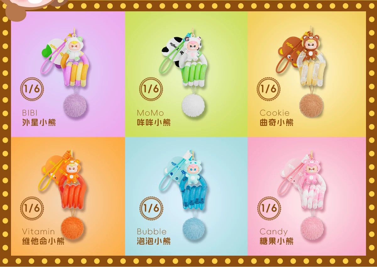 Diudiu Baby Abebe Bear Tangle Keychain