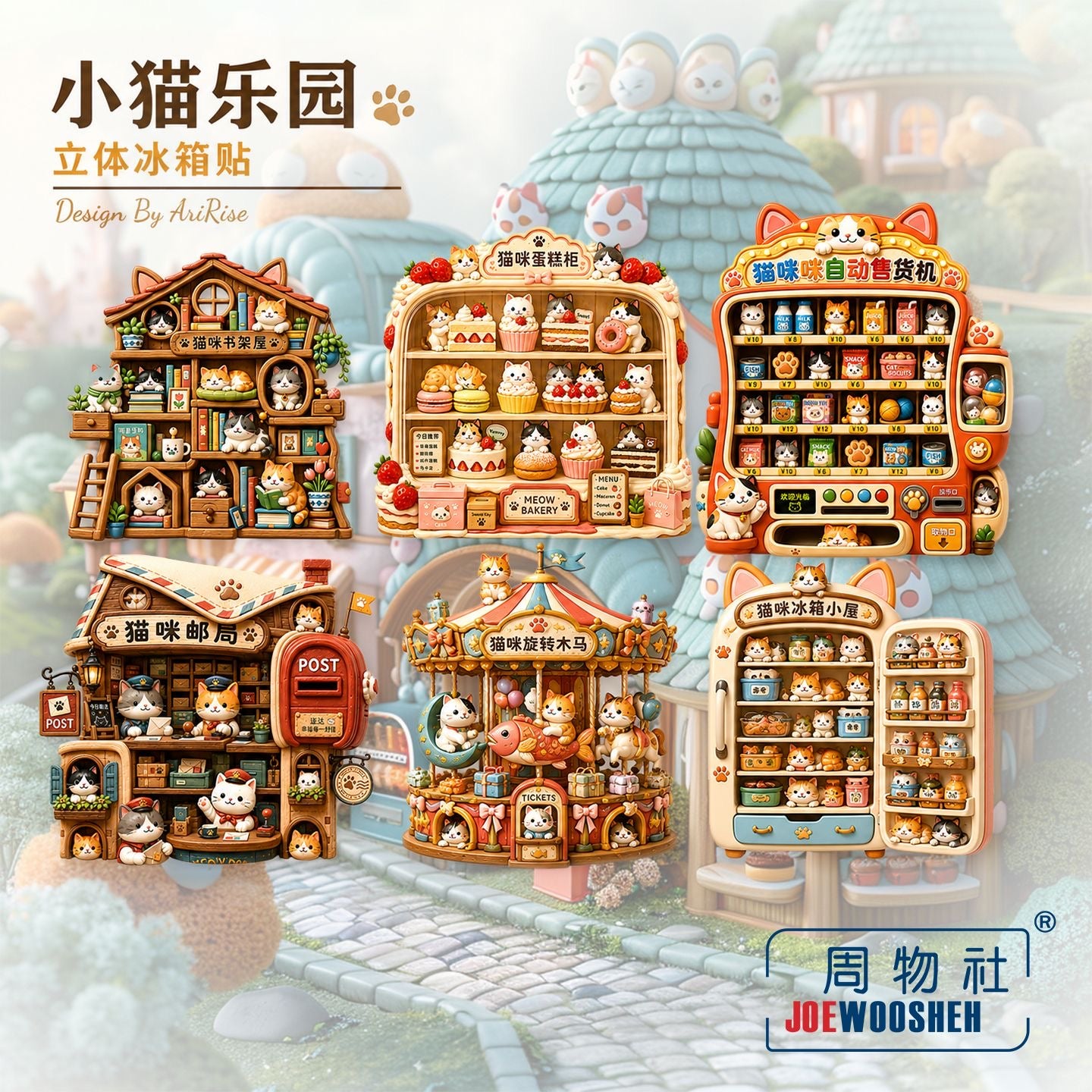 【NEW ARRIVAL】Kitty House Fridge Magnet-SHIP WITH OTHER ITEMS