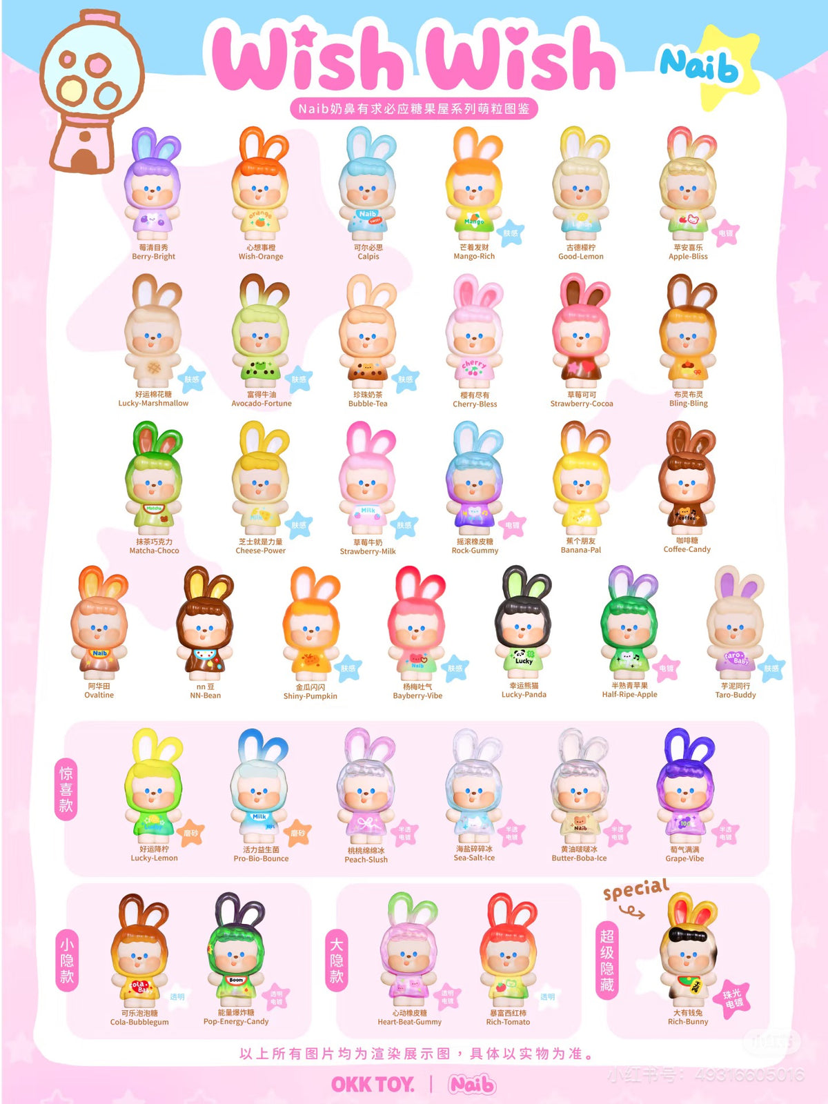 【NEW ARRIVAL】Naib Wish Wish Candy House Mini Bean,5 in 1 bag