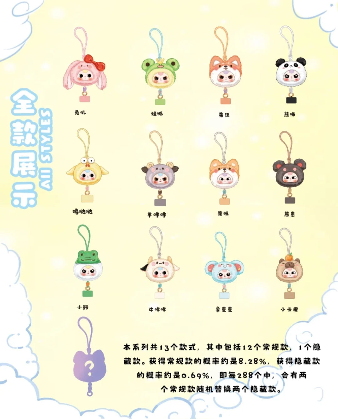 【NEW ARRIVAL】Baby 3 Phone Landyard Plush Doll