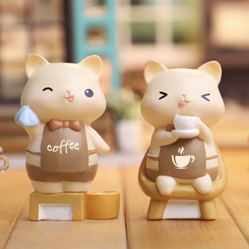 cat coffee shop toy doll