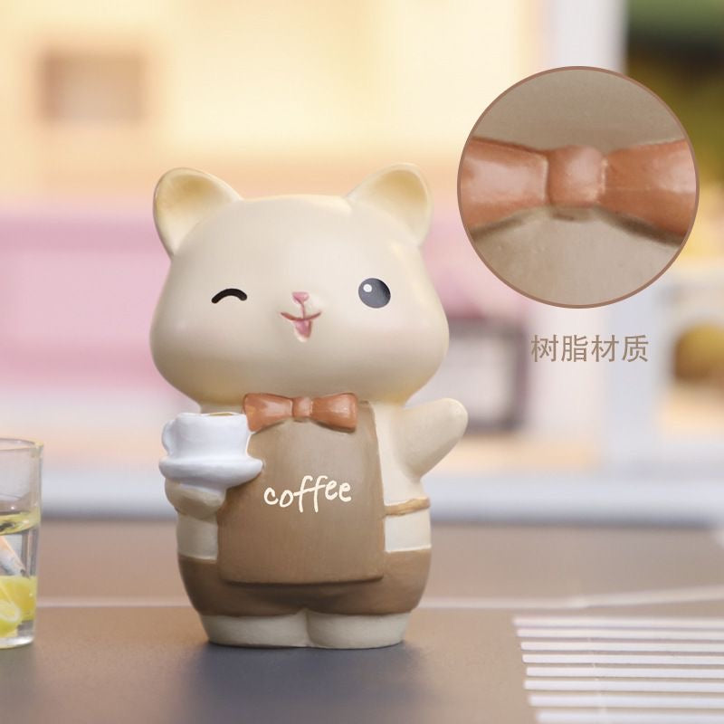 cat coffee shop toy doll