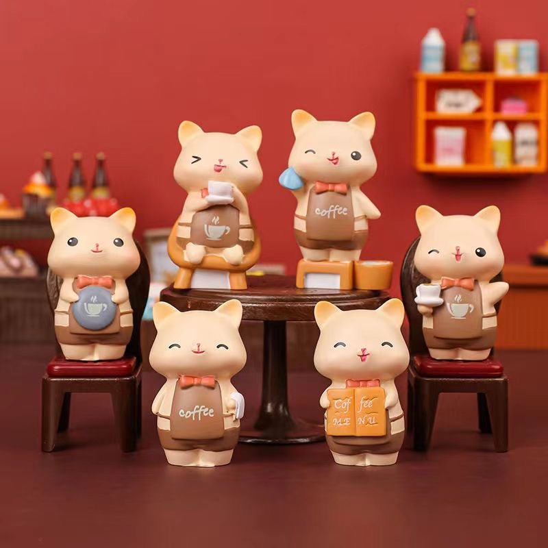 cat coffee shop toy doll