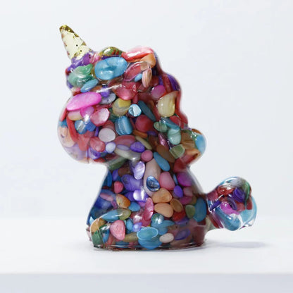 Crystal unicorn toy doll