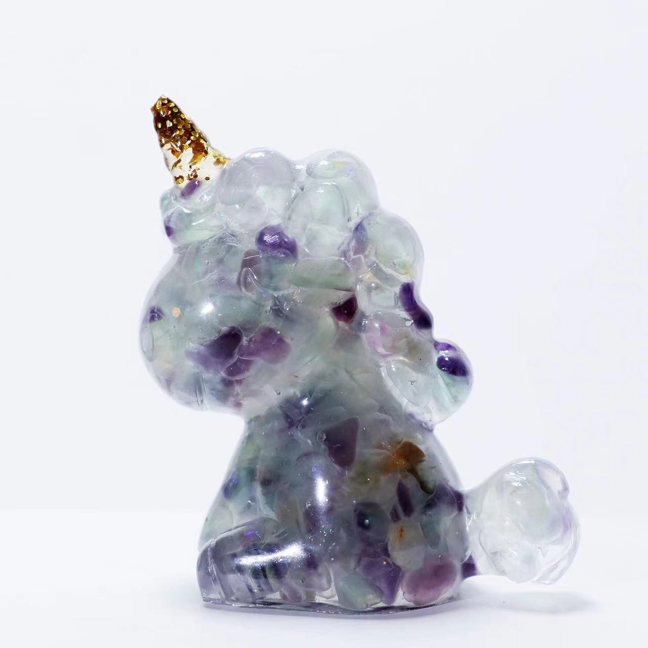 Crystal unicorn toy doll