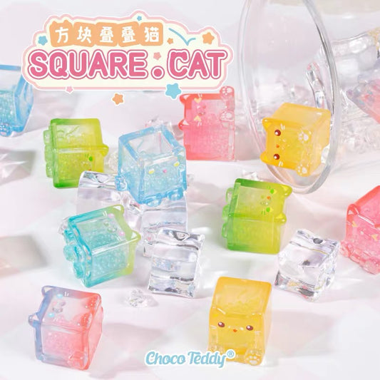 【SALE】CHOCO TEDDY square cat mini bean,5 beans