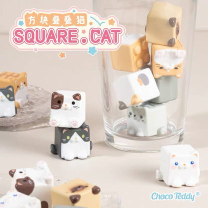 【SALE】CHOCO TEDDY square cat mini bean,5 beans