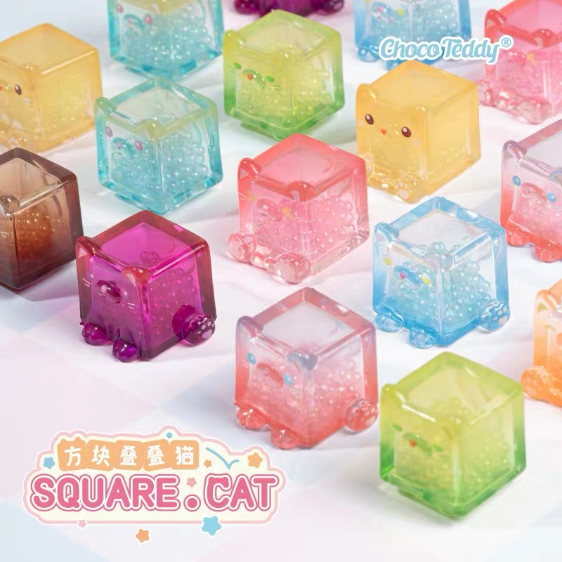 【SALE】CHOCO TEDDY square cat mini bean,5 beans