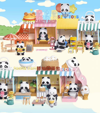 Panda roll shopping street toy doll