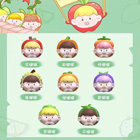 Fruit and vegetables head mini bean