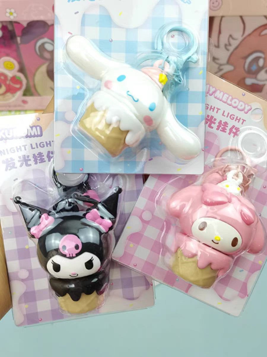 Sanrio sundae light up keychain