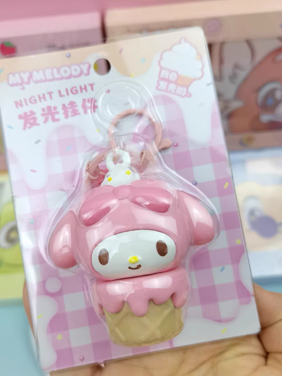 Sanrio sundae light up keychain