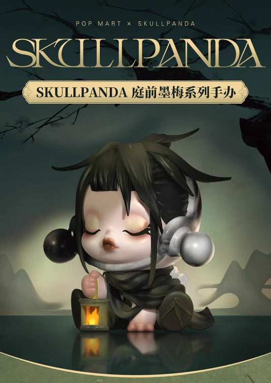 Skull panda plum blossom figurine