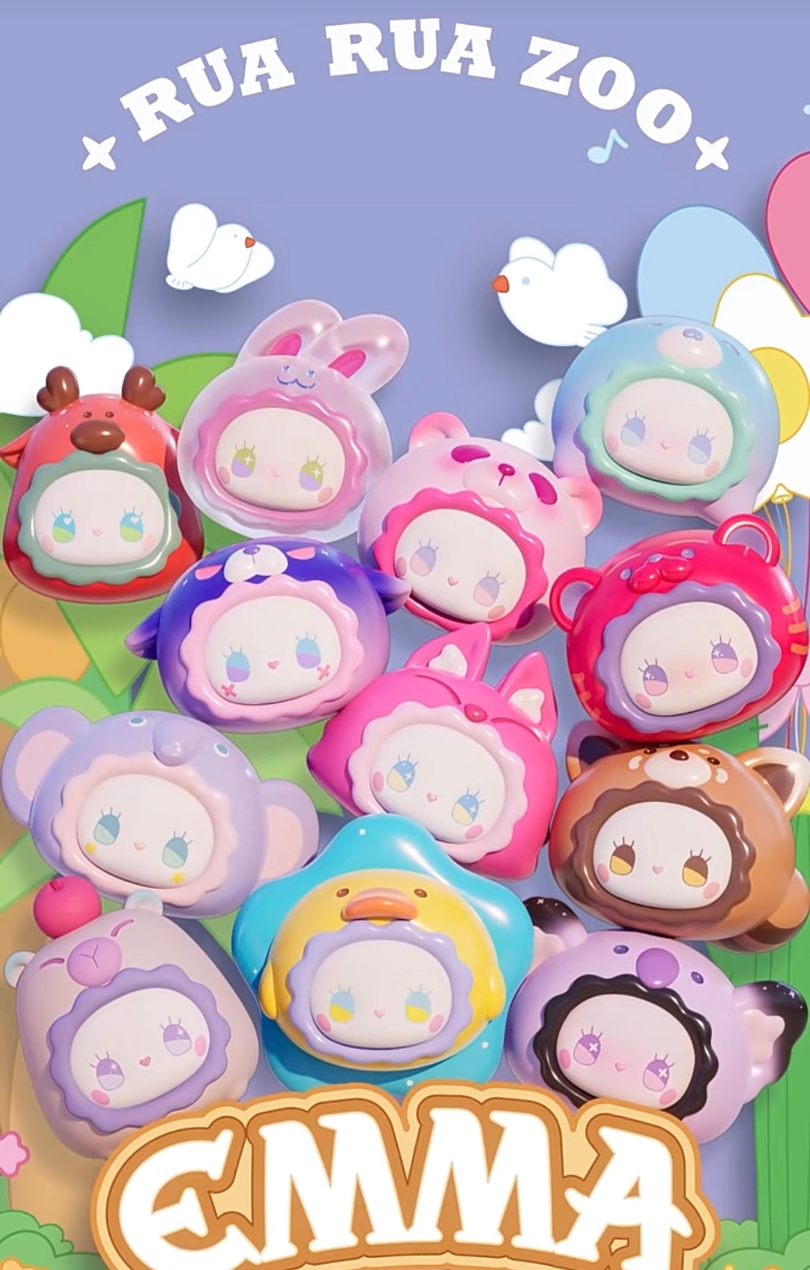 Emma Rua Rua Beans Emma rua rua zoo mini bean,1 set,include 24 beans – Luckystore