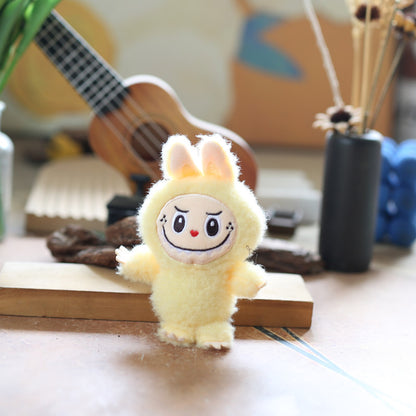 Fluffy Labubu plush,DIY head,keychain