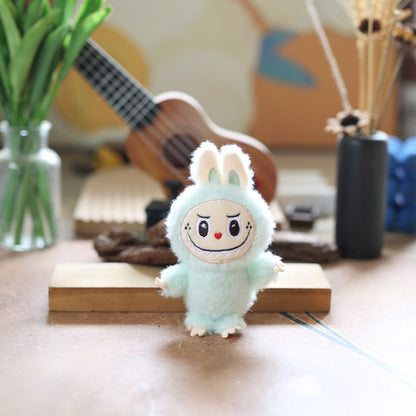 Fluffy Labubu plush,DIY head,keychain