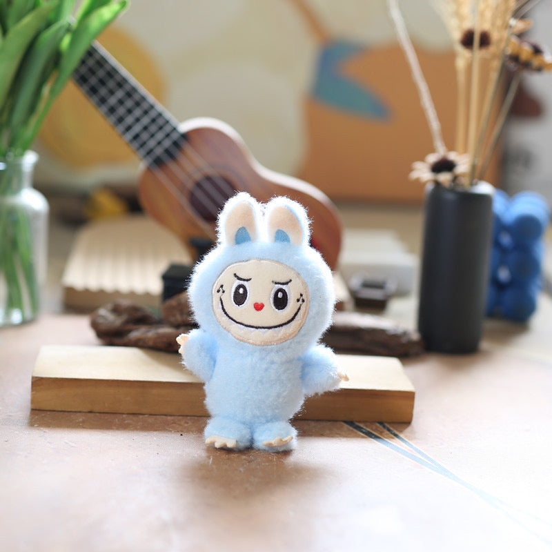 Fluffy Labubu plush,DIY head,keychain