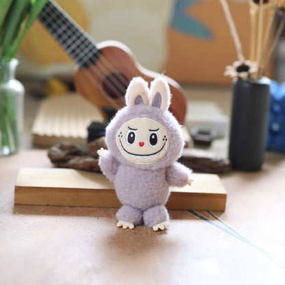 Fluffy Labubu plush,DIY head,keychain