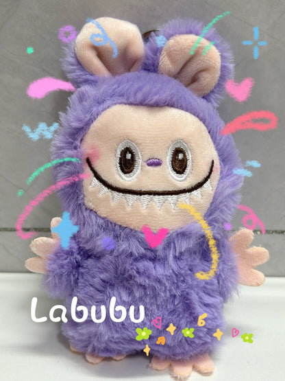 Fluffy Labubu plush,DIY head,keychain