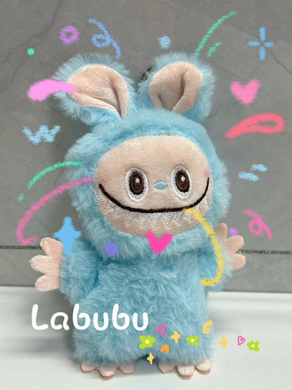 Fluffy Labubu plush,DIY head,keychain