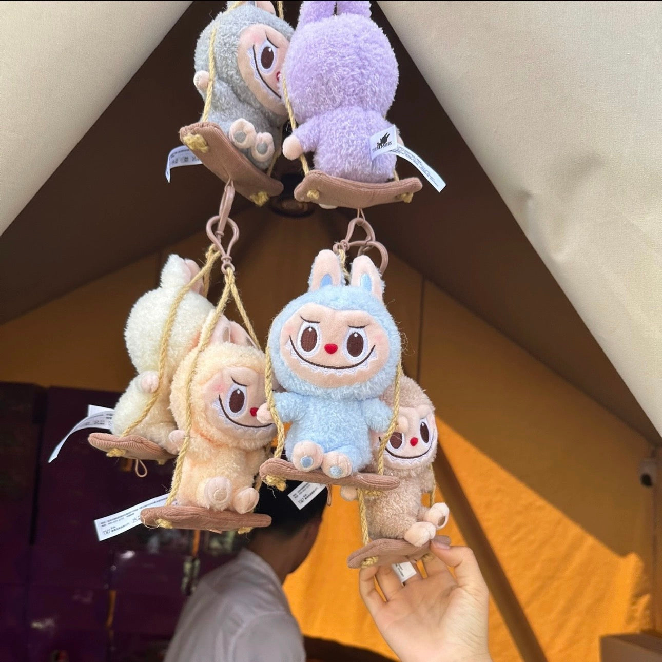 Labubu Timber Workshop Fluffy Plush-Playing On The Swing – Luckystore