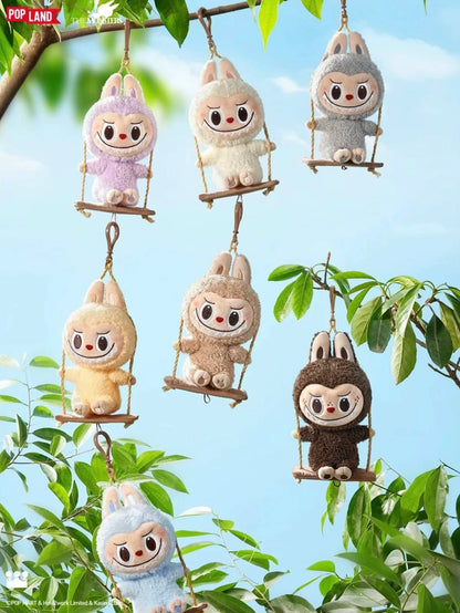 【NEW ARRIVAL】Labubu Timber Workshop Fluffy Plush-Playing On The Swing