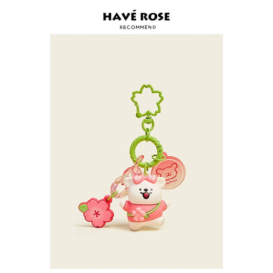 【PREORDER】Sakura Maltese Puppy Bag Pendant Keychain