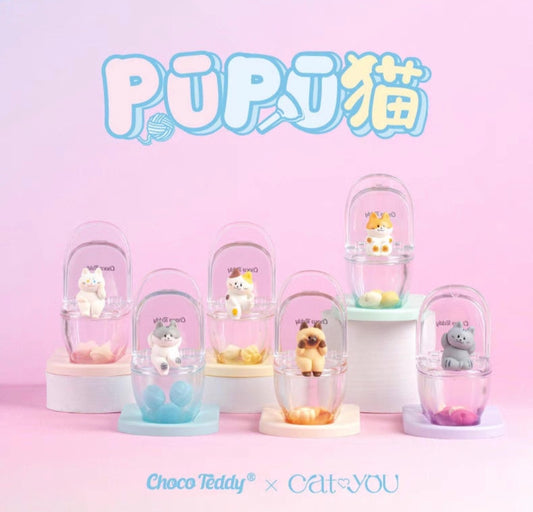 【NEW ARRIVAL】Choco Teddy PUPU Cat Toilet Phone Stand