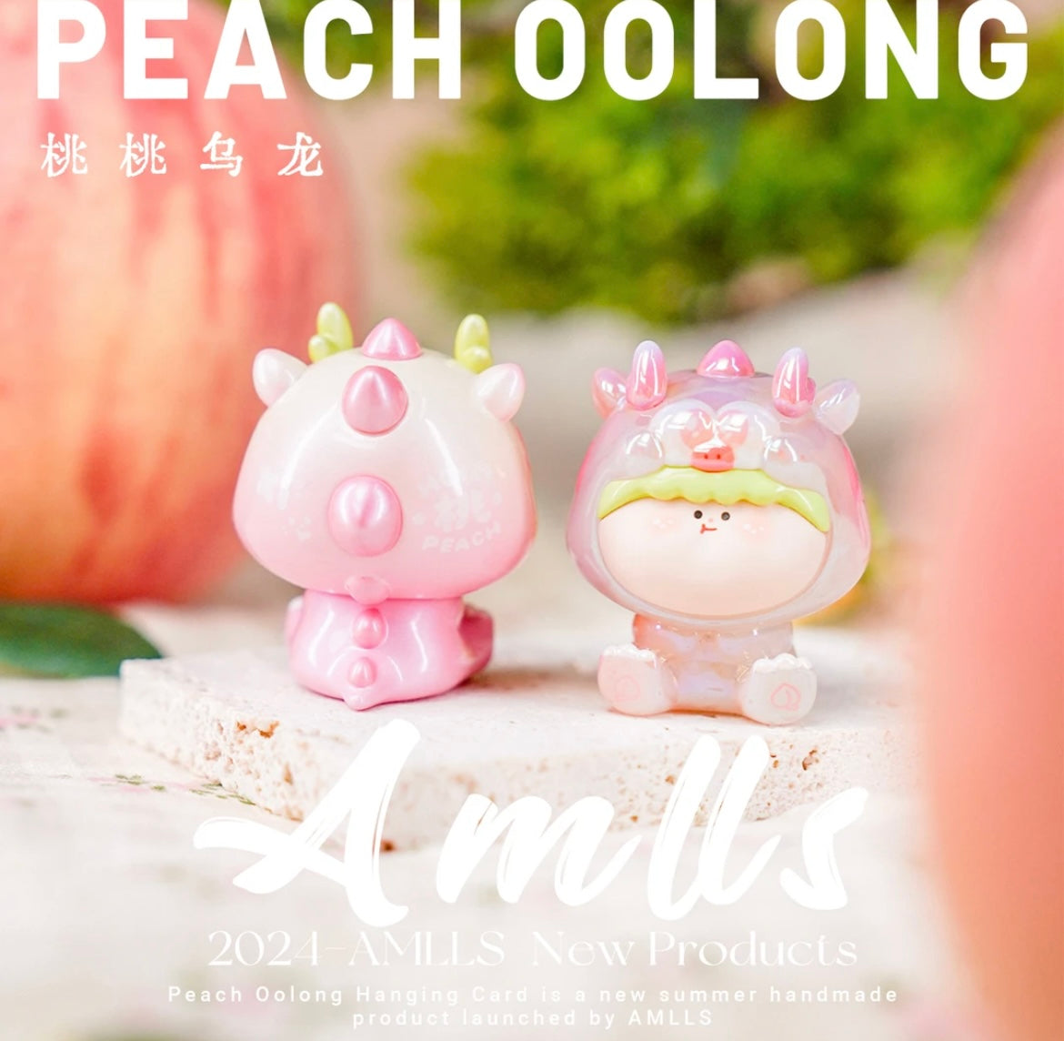 【NEW ARRIVAL】Amlls Peach Oolong Mini Bean Hanging Card,5 beans in 1 set