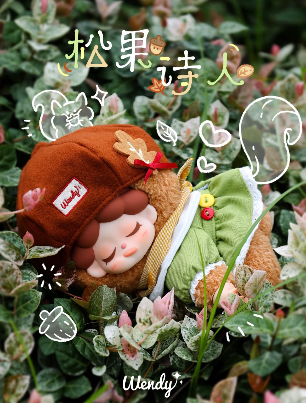 【NEW ARRIVAL】Wendy Garden Treasure Hunt Plush Doll,Mini Bean,Hanging Card Plush