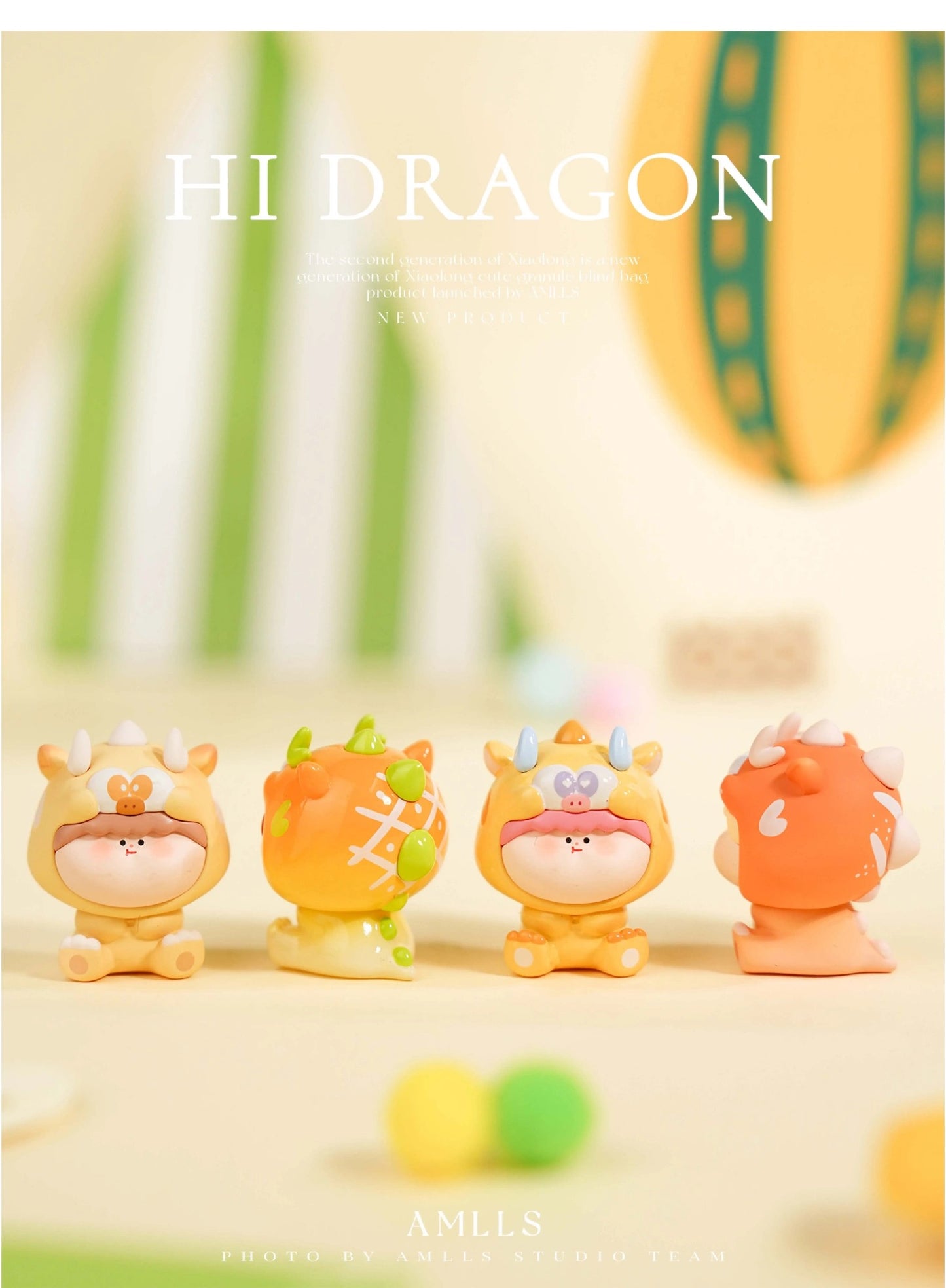 【NEW ARRIVAL】Amlls Dragon Mini Bean Toy V2,5 In 1 Bag