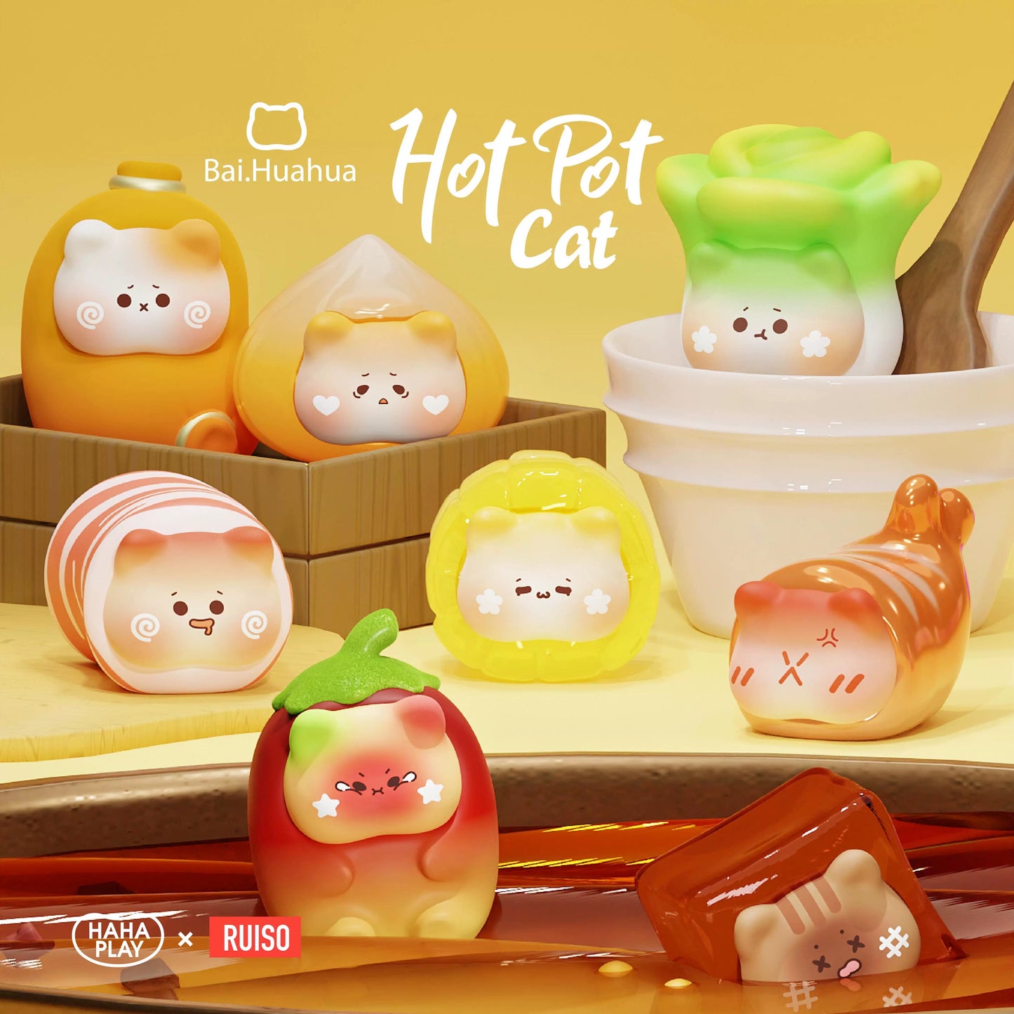 【NEW ARRIVAL】Hotpot Cat Mini Bean Toy,4 In 1 Bag