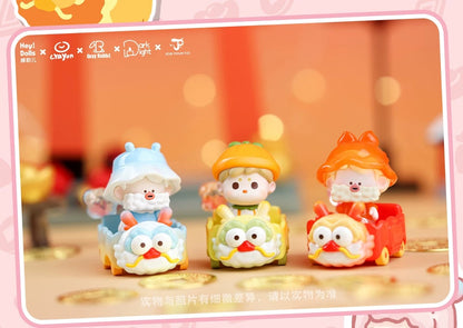 【NEW ARRIVAL】HeyDolls Lucky Dragon Train Mini Bean Toy,4 In 1 bag