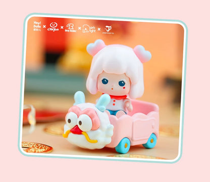 【NEW ARRIVAL】HeyDolls Lucky Dragon Train Mini Bean Toy,4 In 1 bag