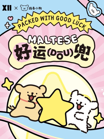 Maltese Packed With Good Luck Plush Doll