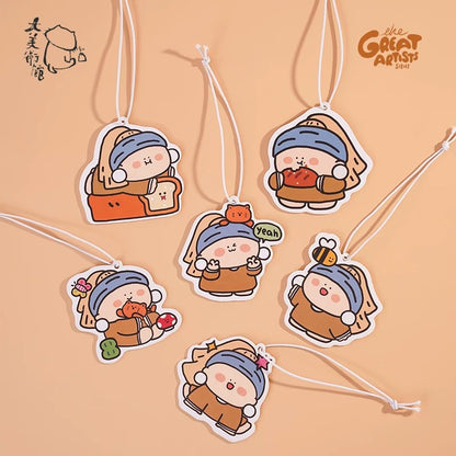 【NEW ARRIVAL】Great Artists The Girl With A Pearl Earring Air Freshener,5pcs
