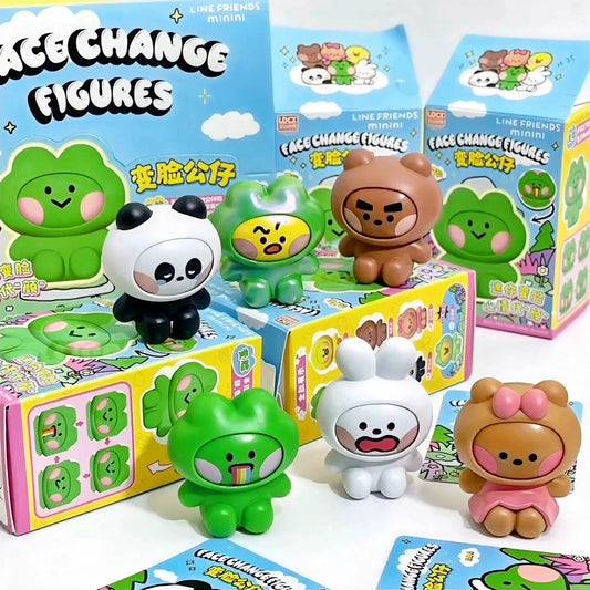 Line Friends Minini Face Change Figures Toy,2 boxes