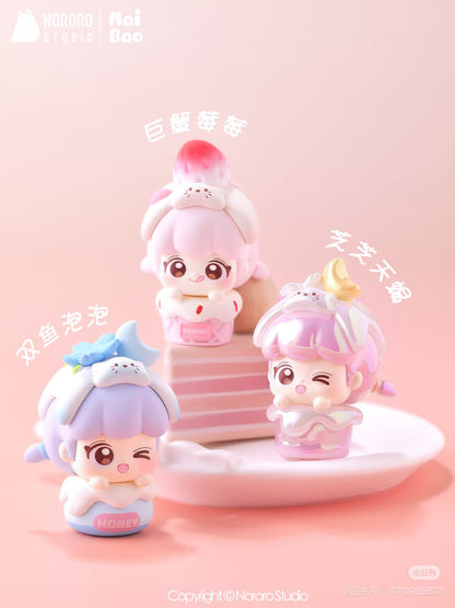 【NEW ARRIVAL】Nai Bao Meow Tea Party Mini Bean Toy,3 In 1 Box