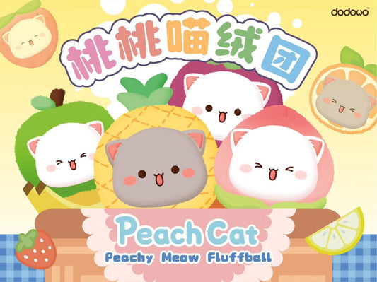 【NEW ARRIVAL】Peach Cat Peachy Meow Fluffyball Bag Pedant Plush Doll