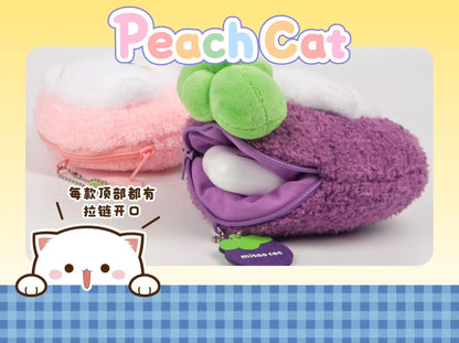 【NEW ARRIVAL】Peach Cat Peachy Meow Fluffyball Bag Pedant Plush Doll