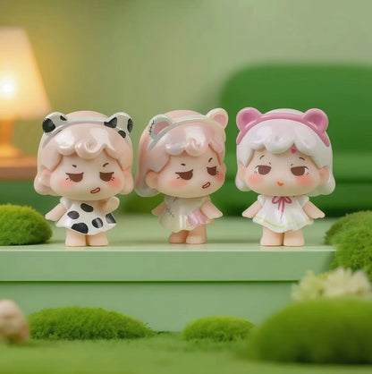 【NEW ARRIVAL】Mengdana Doll Dace With Xiao neng Mini Bean Toy,4 In 1 Bag