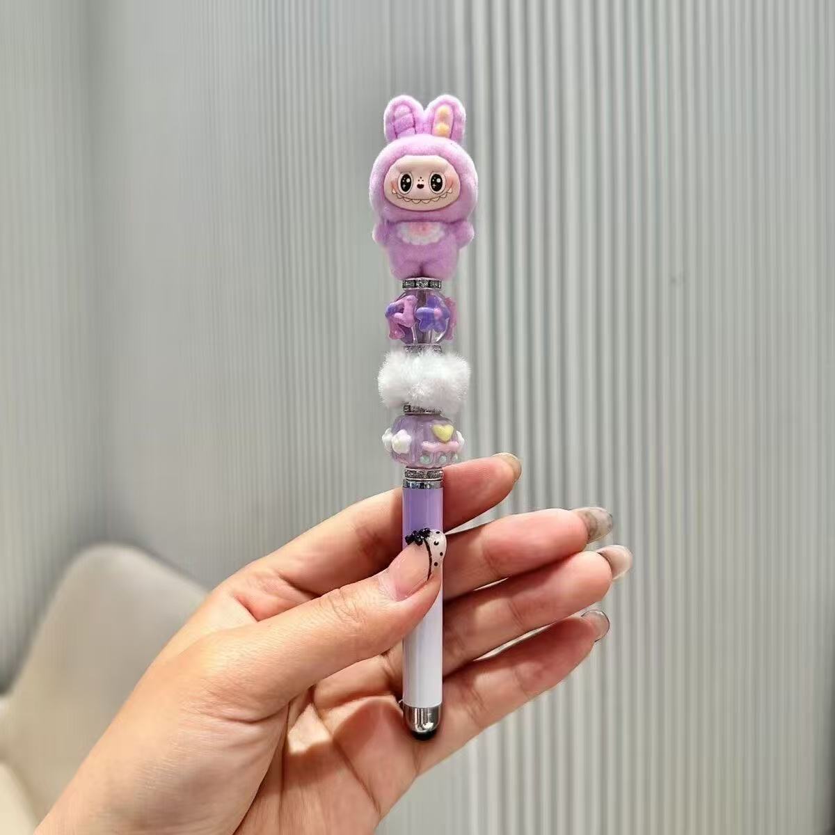 【NEW ARRIVAL-KIKI'S ROOM】Labubu Fuzzy Ballpoint Pen-ship with any full price items