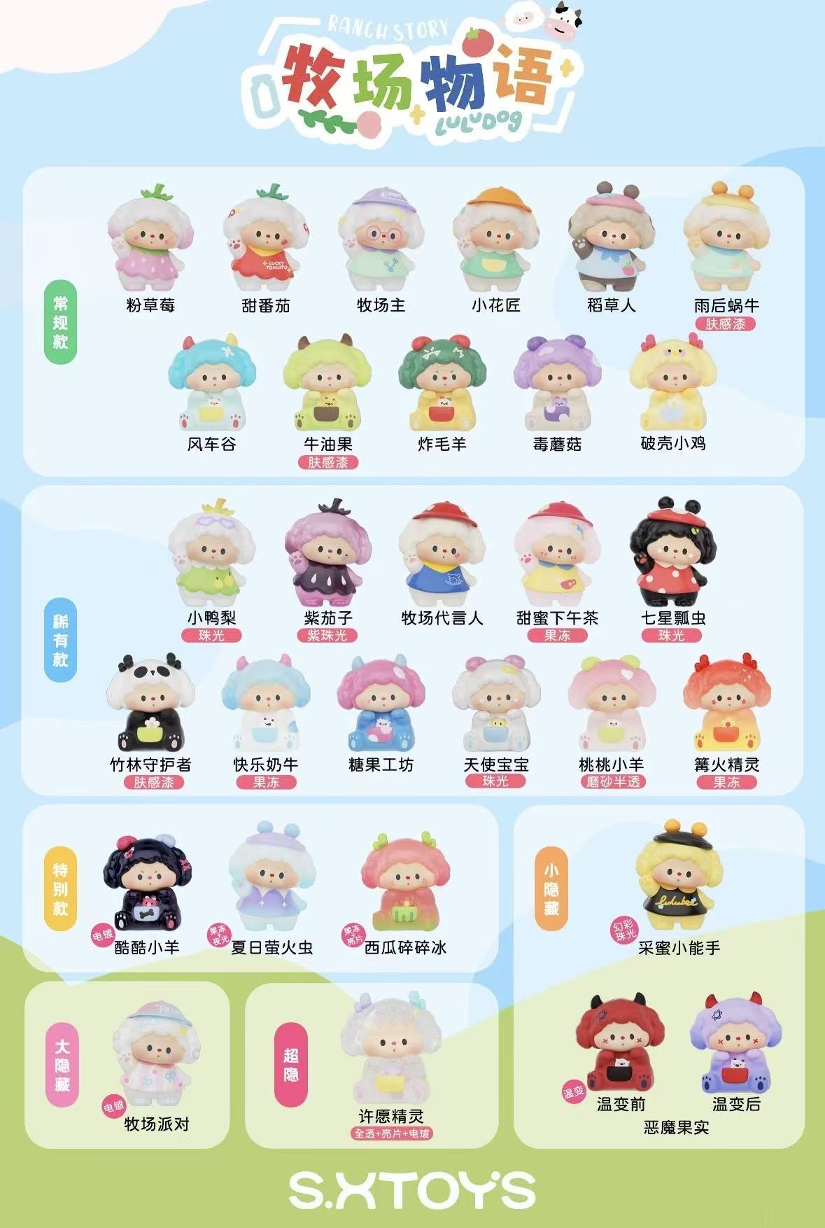 【NEW ARRIVAL】Luludog Ranch Story Mini Bean,3 In 1 Box