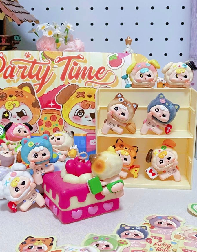 【NEW ARRIVAL】Pippy Party Time Fluffy Mini Figure,2 boxes